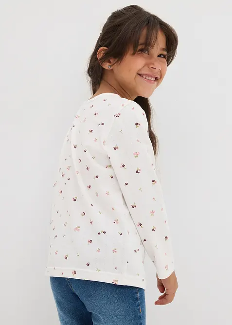 Långärmad T-shirt i ren ekologisk bomull för barn, bonprix