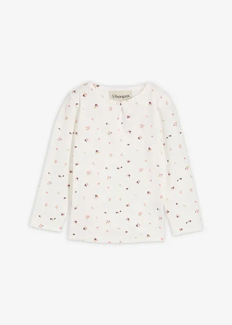 Långärmad T-shirt i ren ekologisk bomull för barn, bonprix