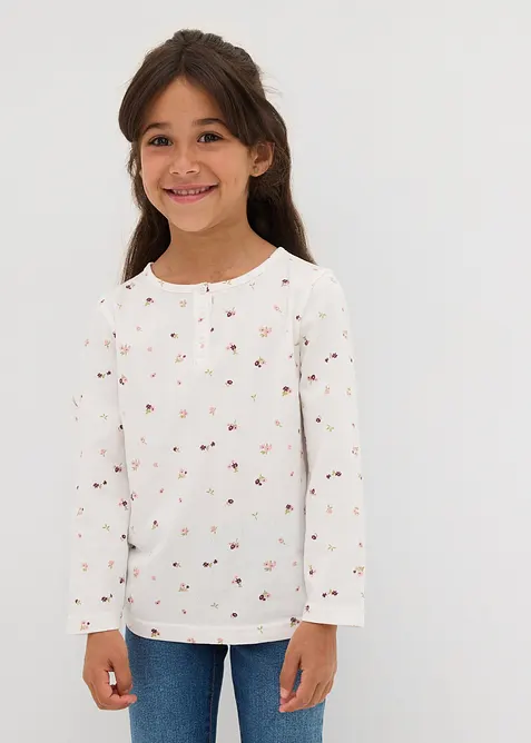 Långärmad T-shirt i ren ekologisk bomull för barn, bonprix