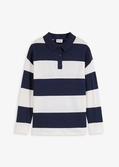 Oversizetröja med tenniskrage, bonprix