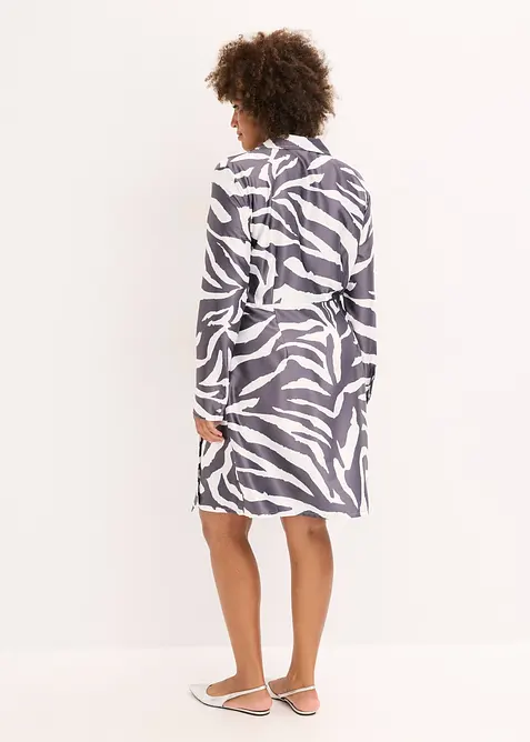 Omlottklänning i följsam satin, bonprix