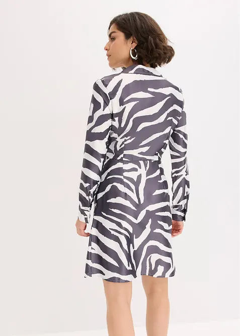 Omlottklänning i följsam satin, bonprix