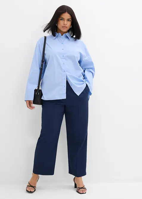 Skjortblus av ren bomull, bonprix