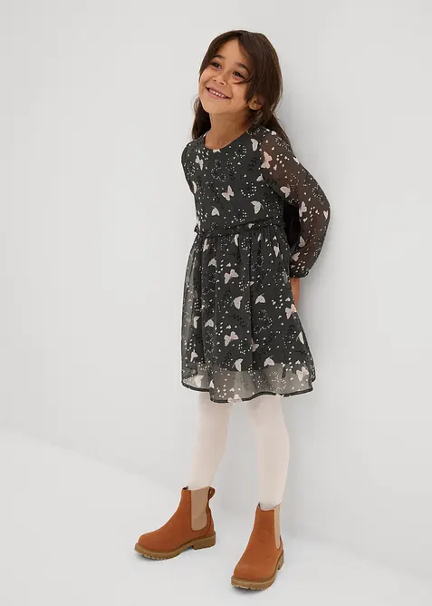 Utställd chiffongklänning för barn, bonprix