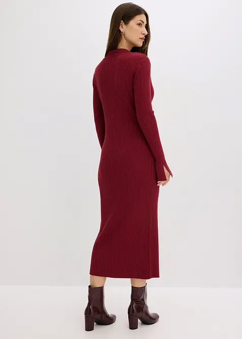 Stickad kl&auml;nning av mjuk viskosmix, bonprix