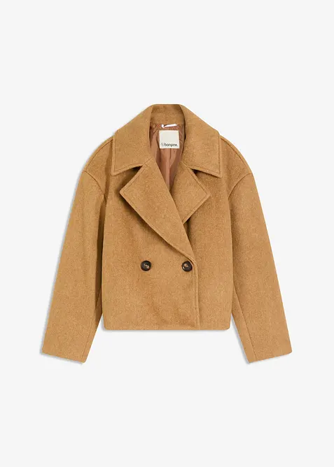 Höst- och vårjacka med yllelook, bonprix