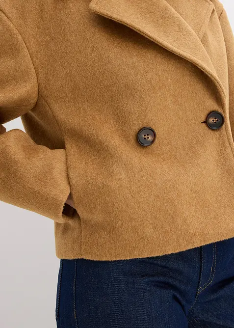 Höst- och vårjacka med yllelook, bonprix