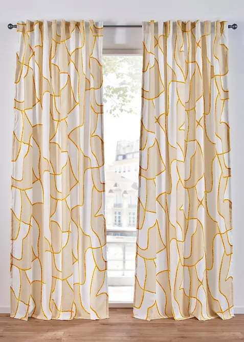 Gardin med grafiskt mönster (1 styck), bonprix