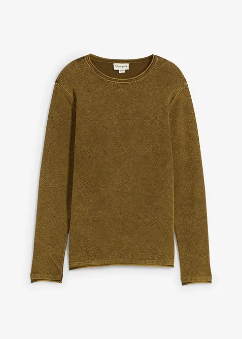 Tröja med tvättade effekter, Slim Fit, bonprix