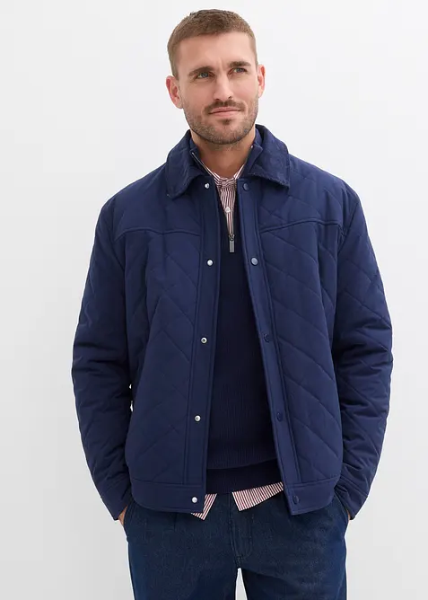 Quiltad jacka med manchesterkrage, bonprix