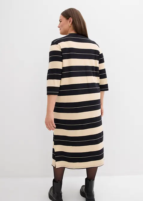 Trikåklänning av ren bomull, bonprix