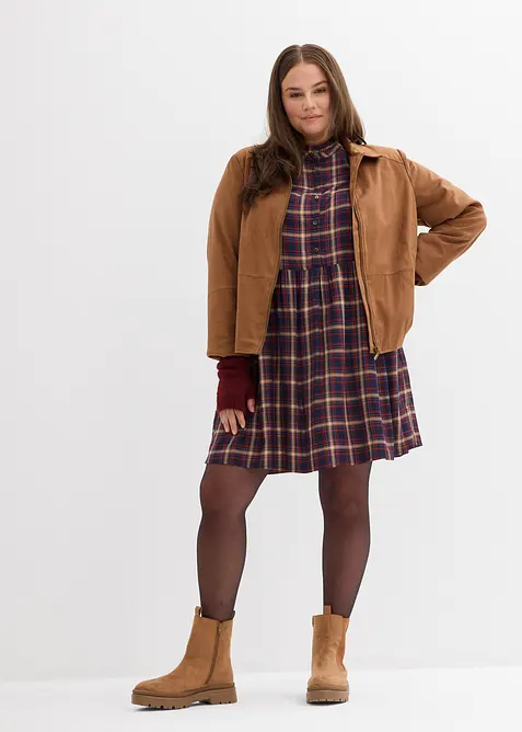 Miniklänning av mjuk viskos, bonprix