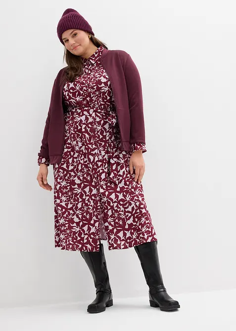 Skjortklänning i böljande viskos, bonprix