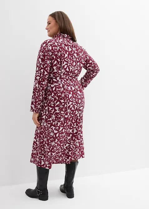 Skjortklänning i böljande viskos, bonprix