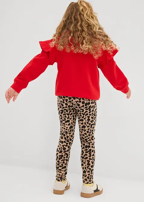 Leggings av elastisk, ekologisk bomullsmix (2-pack), bonprix