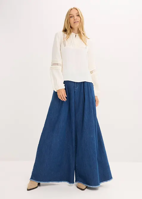 Oversizeblus med välarbetade detaljer, bonprix