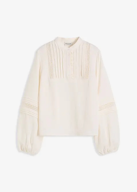 Oversizeblus med välarbetade detaljer, bonprix