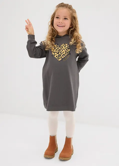 Jerseyklänning i ren ekologisk bomull för barn, bonprix