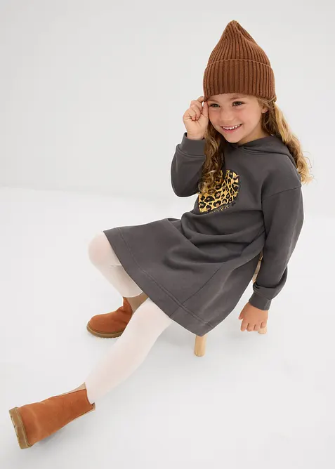 Jerseyklänning i ren ekologisk bomull för barn, bonprix