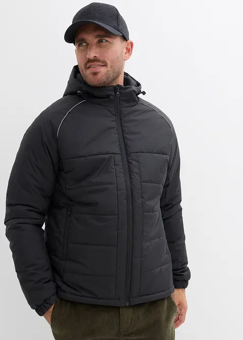 Quiltad jacka med huva, bonprix