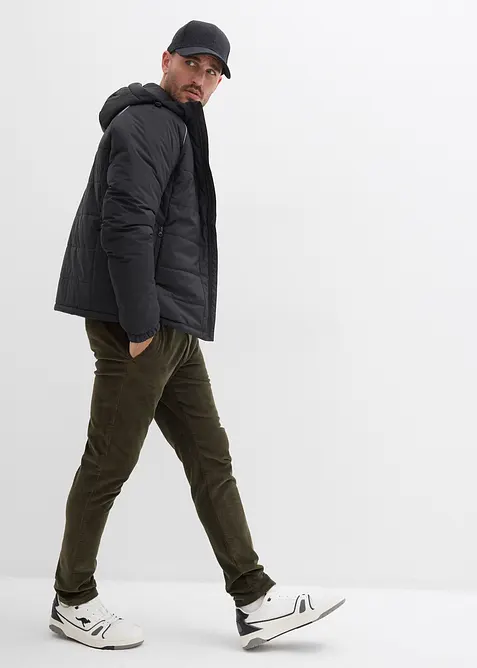 Quiltad jacka med huva, bonprix