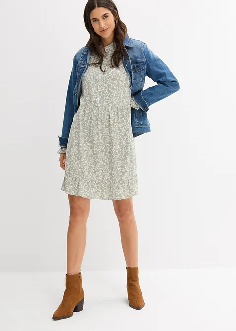 Miniklänning i följsam viskos, bonprix