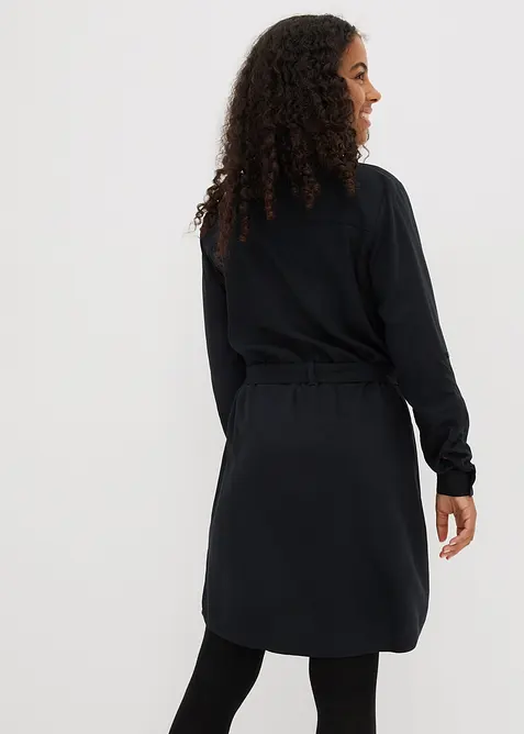 Skjortklänning av viskos med mjukt fall, bonprix