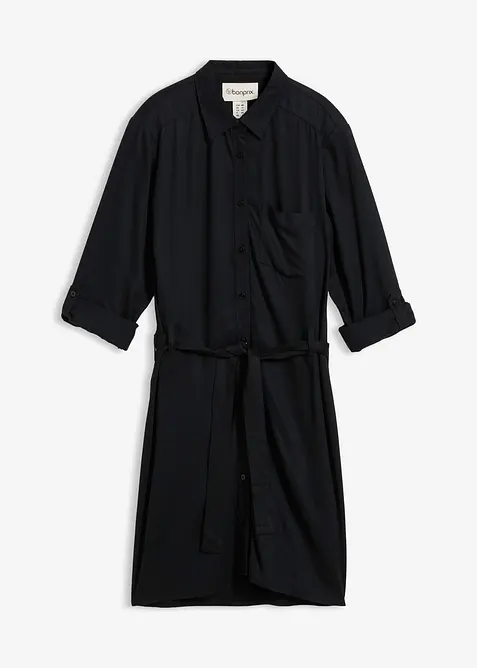 Skjortklänning av viskos med mjukt fall, bonprix