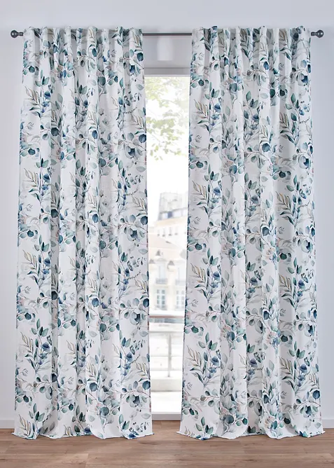 Gardin med bladmönster (1 styck), bonprix