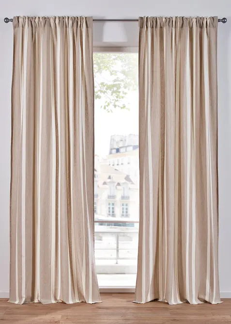 Gardinlängd av ekologisk bomull (1-pack), bonprix