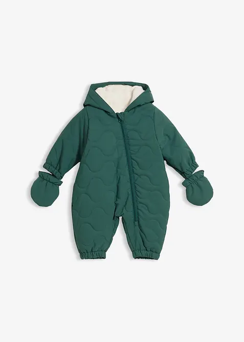 Täckoverall med handskar som kan knäppas fast, bonprix