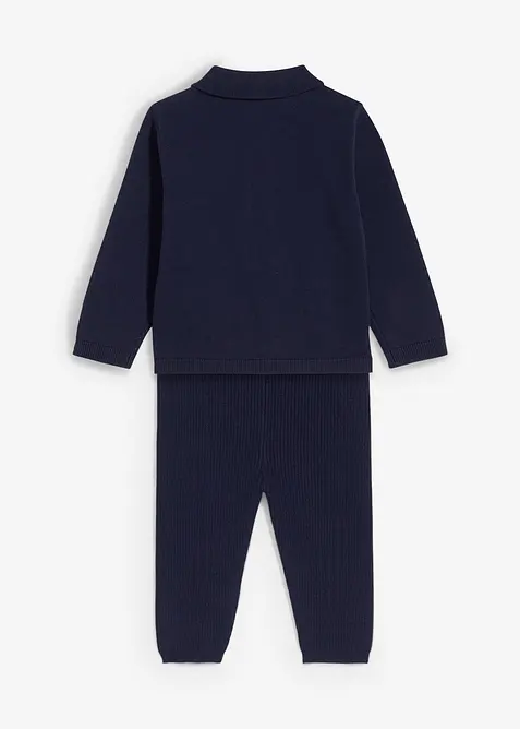 Tröja med tenniskrage och leggings (2 delar), bonprix