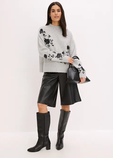 Tr&ouml;ja med paljettbroderi, bonprix