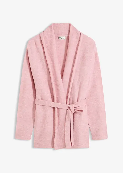 Fluffig cardigan i lurvigt material, bonprix