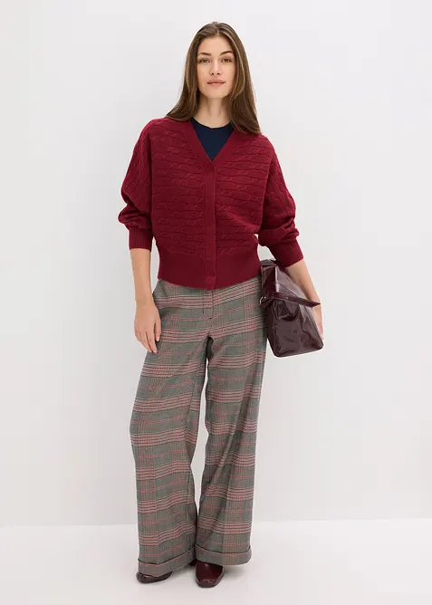 Stickad kofta i oversizemodell, bonprix