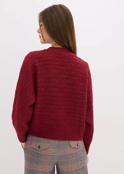 Stickad kofta i oversizemodell, bonprix