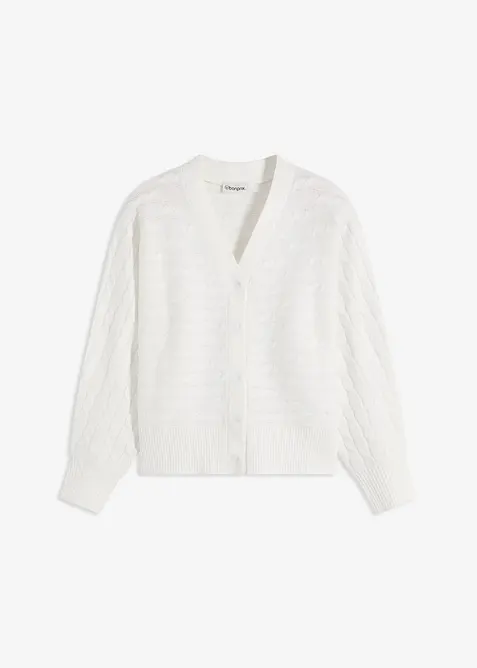 Stickad kofta i oversizemodell, bonprix