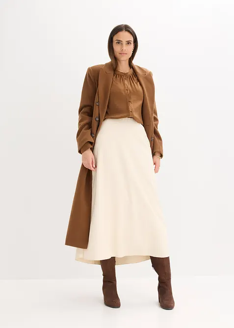 Satinblus med spetsband, bonprix