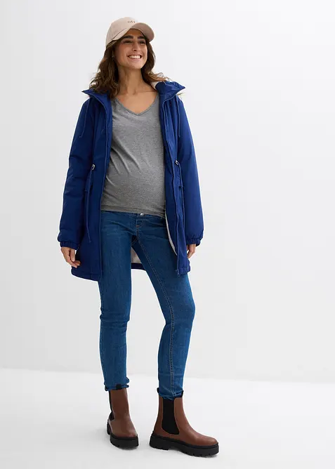 Mammajacka med mysigt foder och bebisficka, bonprix