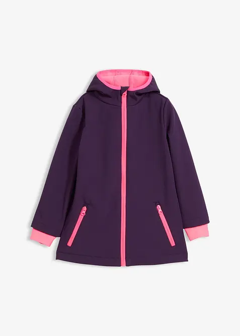 Vattenavvisande och värmande softshelljacka för barn, bonprix