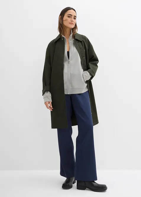 Trikåjacka med dragkedja i neopren, bonprix