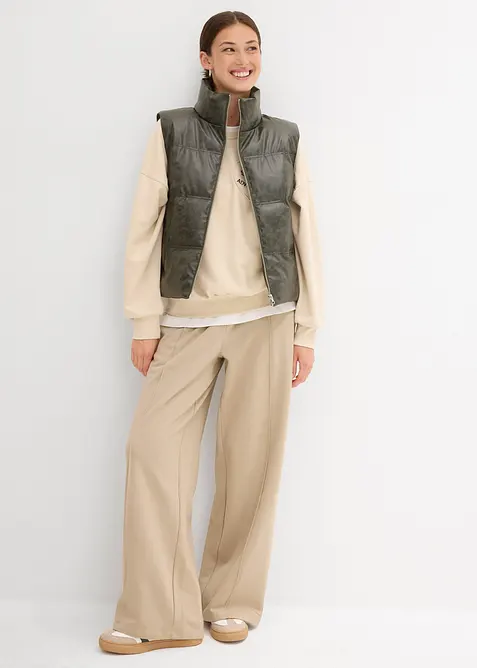 Täckväst i skinnimitation, bonprix