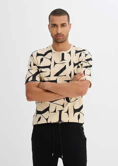 T-shirt i tjockt material av ekologisk bomull, bonprix