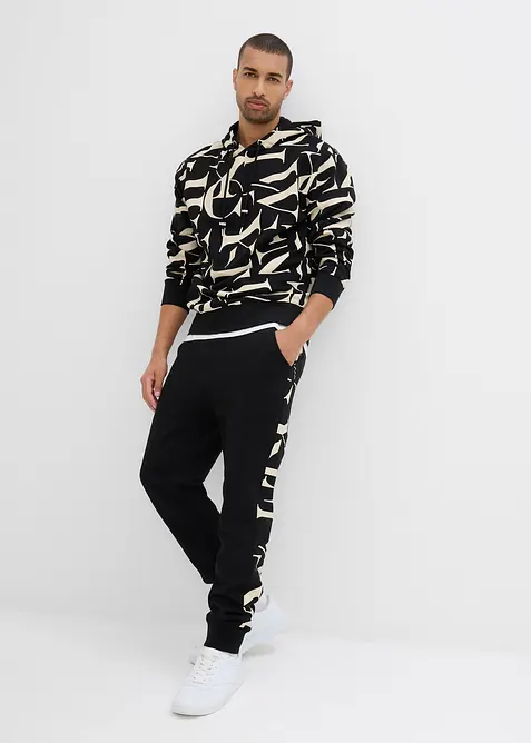 Trikåbyxa av ekologisk bomull med infällning, bonprix