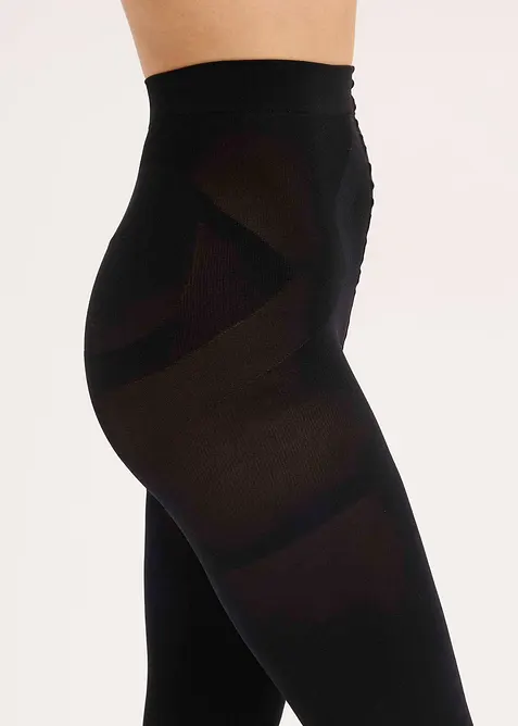 Formande, ogenomskinliga leggings med push up och bekväma muddar (80 den), bonprix