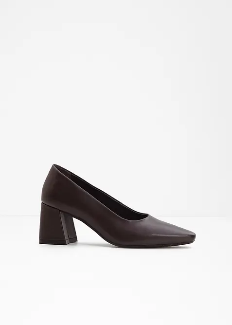 Pumps av skinn, bonprix