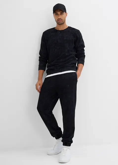 Sweatshirt med tvättad look i ekologisk bomull, bonprix