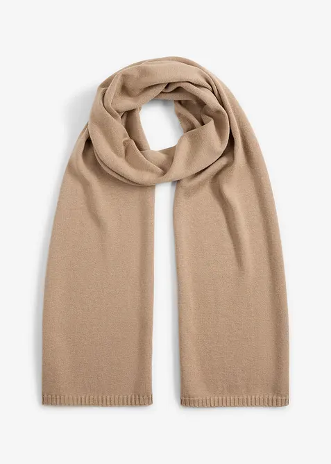 Finstickad halsduk med merinoull, bonprix