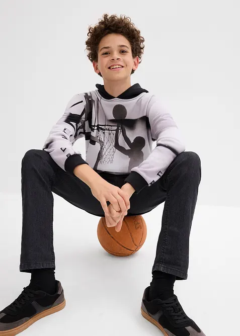 Luvtröja av mjuk bomullsmix, bonprix