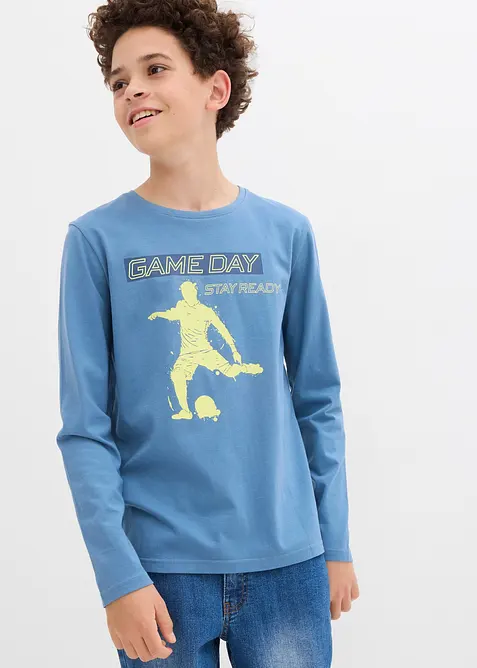 Långärmad topp av ekologisk bomull, bonprix